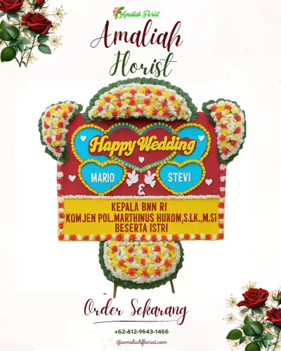 Karangan Papan Bunga Pernikahan di Ciwaru